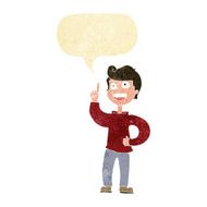 cartoon boy with great idea speech bubble N2