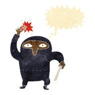 cartoon ninja with speech bubble