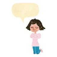 cartoon annoyed woman with speech bubble N24