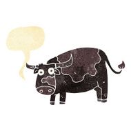 cartoon cow with speech bubble N5