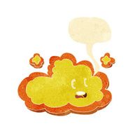cartoon cloud with speech bubble N4