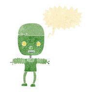 cartoon robot with speech bubble N11