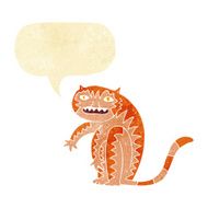 cartoon tiger with speech bubble