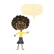 cartoon annoyed old woman with speech bubble N3