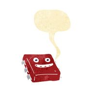 cartoon computer chip with speech bubble