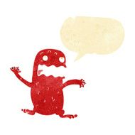 cartoon funny frog with speech bubble N4