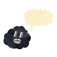 cartoon spooky cloud with speech bubble N2