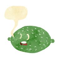 cartoon lime with speech bubble