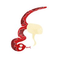 cartoon hissing snake with speech bubble N5