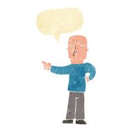 cartoon pointing man with speech bubble N13