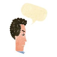 cartoon annoyed man with speech bubble N13