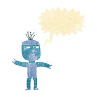 cartoon robot with speech bubble N12
