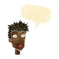 cartoon man sticking out tongue with speech bubble N5