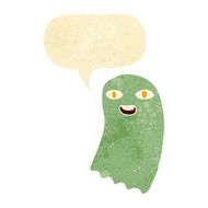 funny cartoon ghost with speech bubble N10