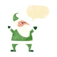 cartoon santa claus with speech bubble N26