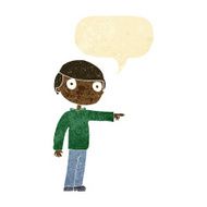 cartoon man pointing with speech bubble N9
