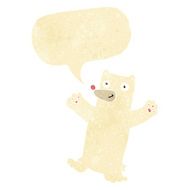 cartoon polar bear with speech bubble N13