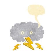 cartoon thundercloud with speech bubble N2