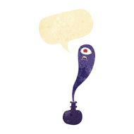 cartoon halloween ghost in bottle with speech bubble N2