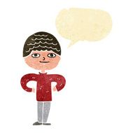 cartoon proud man with speech bubble N2
