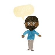 cartoon happy man with speech bubble N42