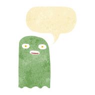 funny cartoon ghost with speech bubble N12