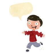 cartoon excited boy with speech bubble N24