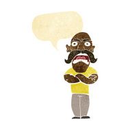cartoon angry man with speech bubble N12