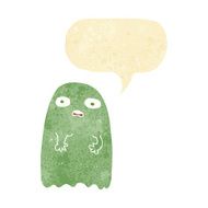 funny cartoon ghost with speech bubble N14