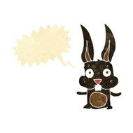 cartoon rabbit with speech bubble N15