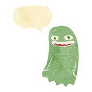 funny cartoon ghost with speech bubble N17
