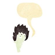 cartoon vampire head with speech bubble N6