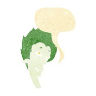 cartoon vampire head with speech bubble N7