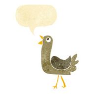 cartoon bird with speech bubble N40