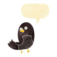 cartoon bird with speech bubble N42
