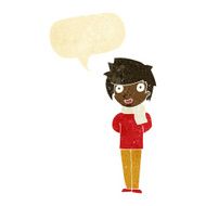 cartoon friendly man with speech bubble N2