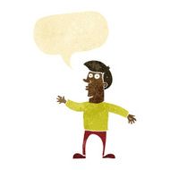cartoon worried man with speech bubble N16