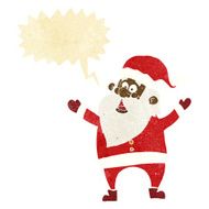 cartoon santa claus with speech bubble N28
