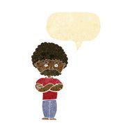 cartoon dad with folded arms speech bubble