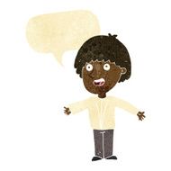 cartoon happy man with speech bubble N48