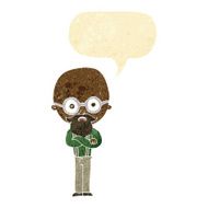 cartoon annoyed old man with speech bubble N11