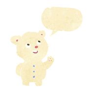 cartoon cute polar bear cub with speech bubble N2