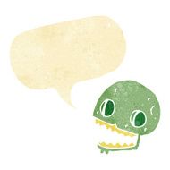 cartoon spooky skull with speech bubble N27