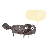 cartoon furry cat with speech bubble N2