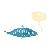 cartoon fish with speech bubble N13