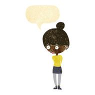 cartoon woman staring with speech bubble N4