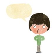 cartoon whistling boy with speech bubble N2