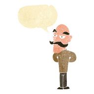 cartoon old man with mustache speech bubble N6