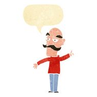 cartoon old man telling story with speech bubble N2