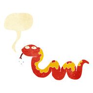 cartoon snake with speech bubble N9